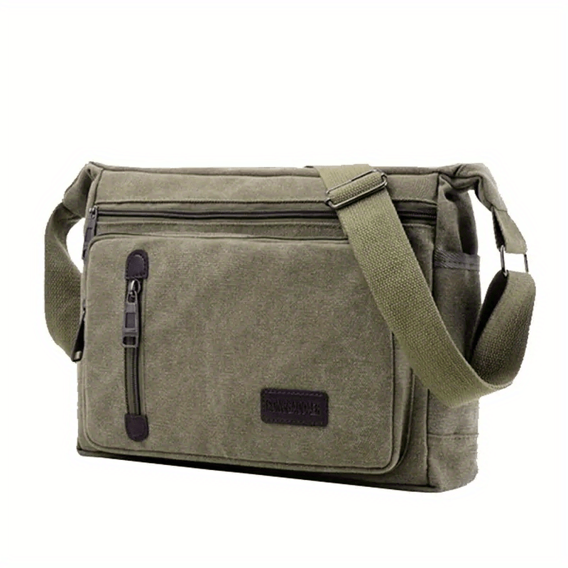 Men's Canvas Crossbody Bag for Work Travel