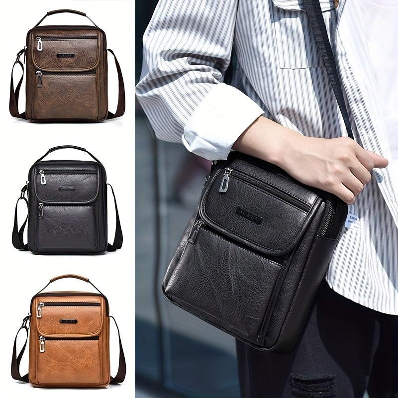 Men's Large Capacity Messenger Bag Vintage Shoulder Bag Business Crossbody Bags