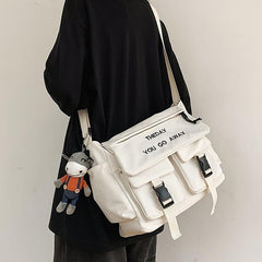 Men's Shoulder Crossbody Bag Street Hip Hop Casual Messenger Bag
