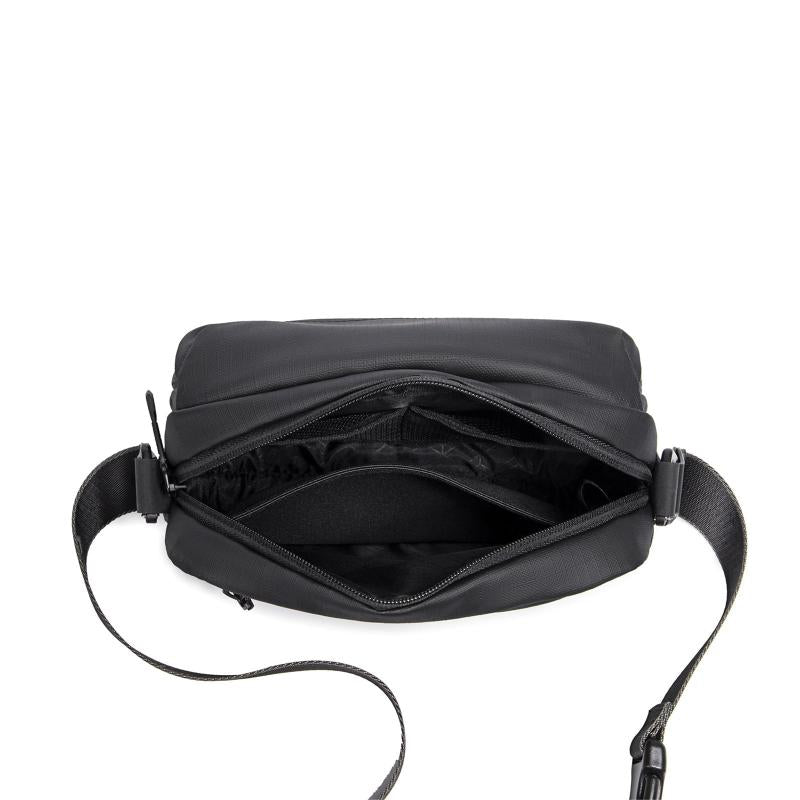 Water-Resistant Crossbody Bag with Flap Opening