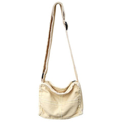 Canvas Crossbody Bag Vintage Cross Pattern Shoulder Bag