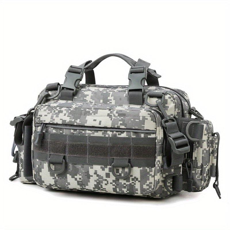Large Capacity Fishing Waist Bag Camo Crossbody Mountaineering Bag