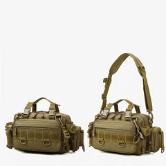 Large Capacity Fishing Waist Bag Camo Crossbody Mountaineering Bag