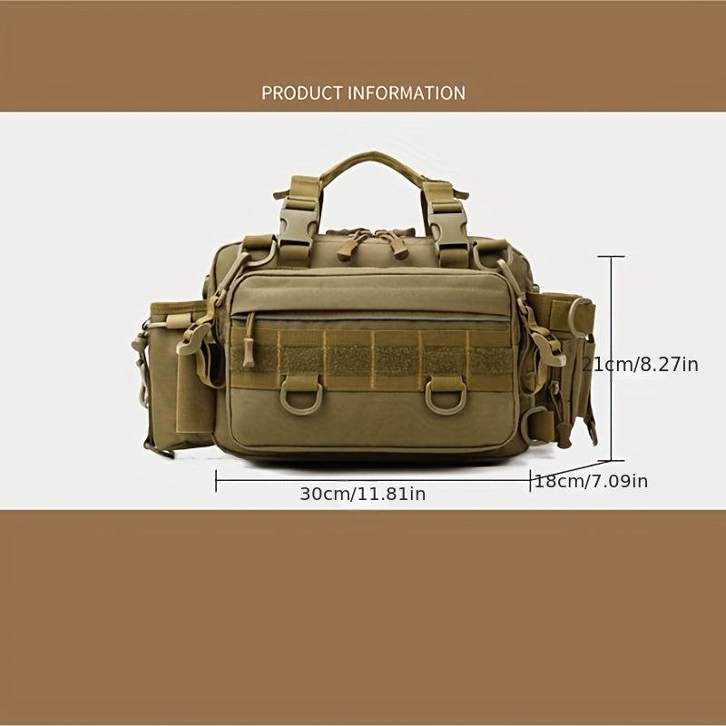 Large Capacity Fishing Waist Bag Camo Crossbody Mountaineering Bag