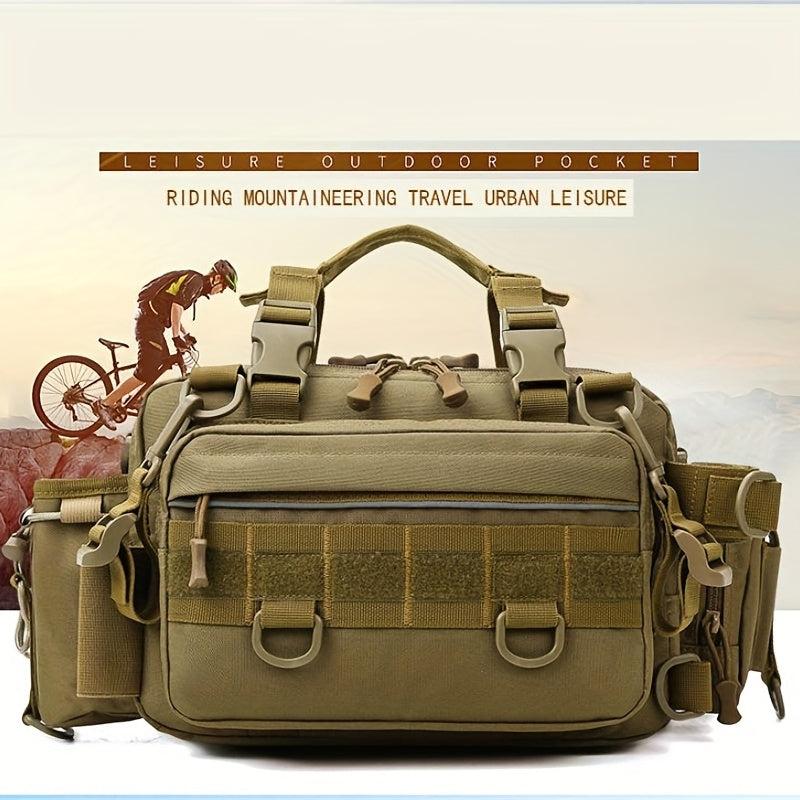 Large Capacity Fishing Waist Bag Camo Crossbody Mountaineering Bag
