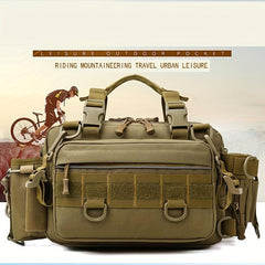 Large Capacity Fishing Waist Bag Camo Crossbody Mountaineering Bag