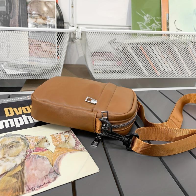 Men's Casual Small Zipper Crossbody Bag Shoulder Bag