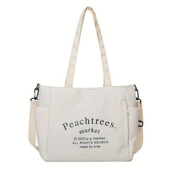 1PC Letter Printed Handbag Crossbody Bag Preppy Versatile Solid Students Bag
