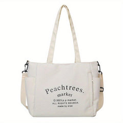 1PC Letter Printed Handbag Crossbody Bag Preppy Versatile Solid Students Bag