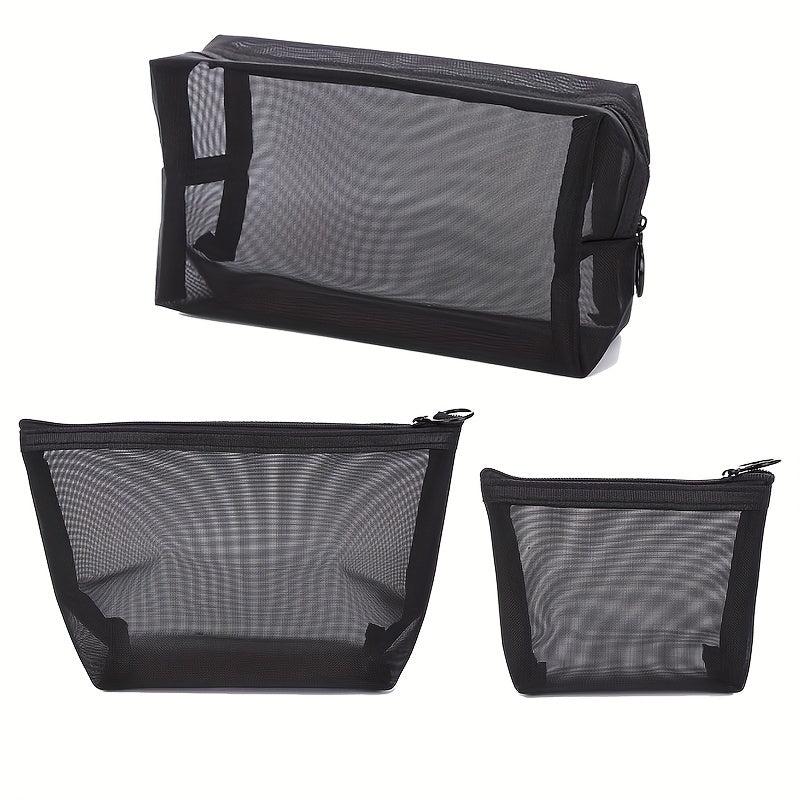 Portable Mesh Bag Cosmetic Storage Travel Toiletry Bag