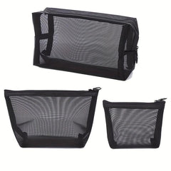 Portable Mesh Bag Cosmetic Storage Travel Toiletry Bag