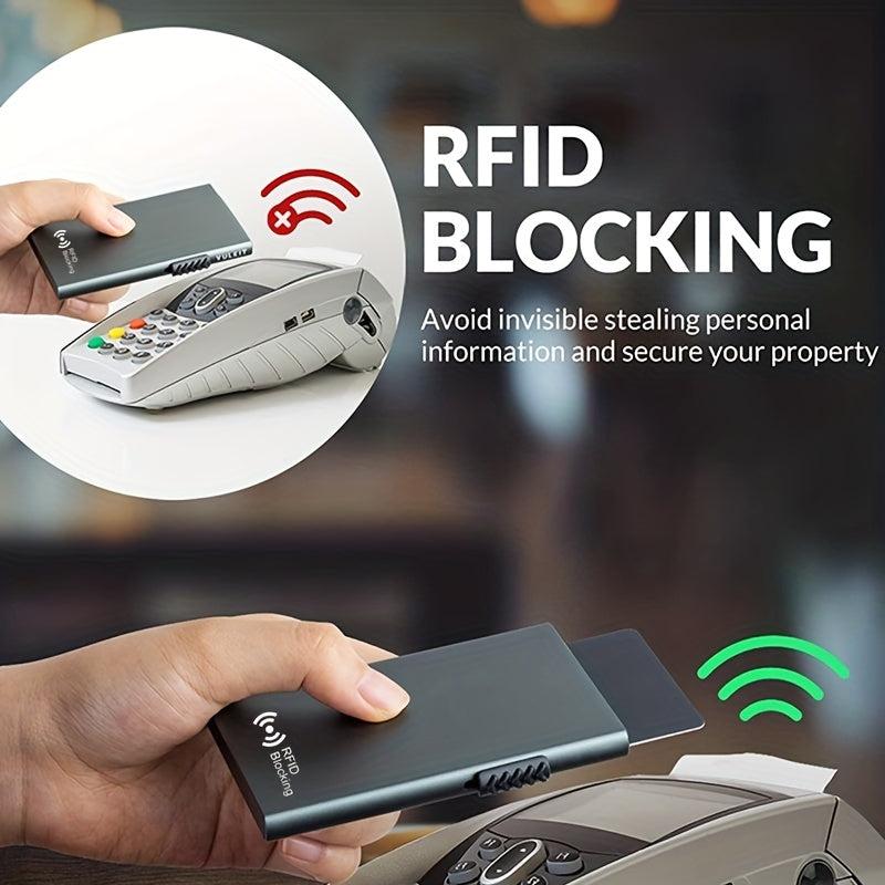 Anti Theft RFID ID Credit Card Holder Aluminium Metal Wallets Case