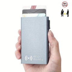 Anti Theft RFID ID Credit Card Holder Aluminium Metal Wallets Case