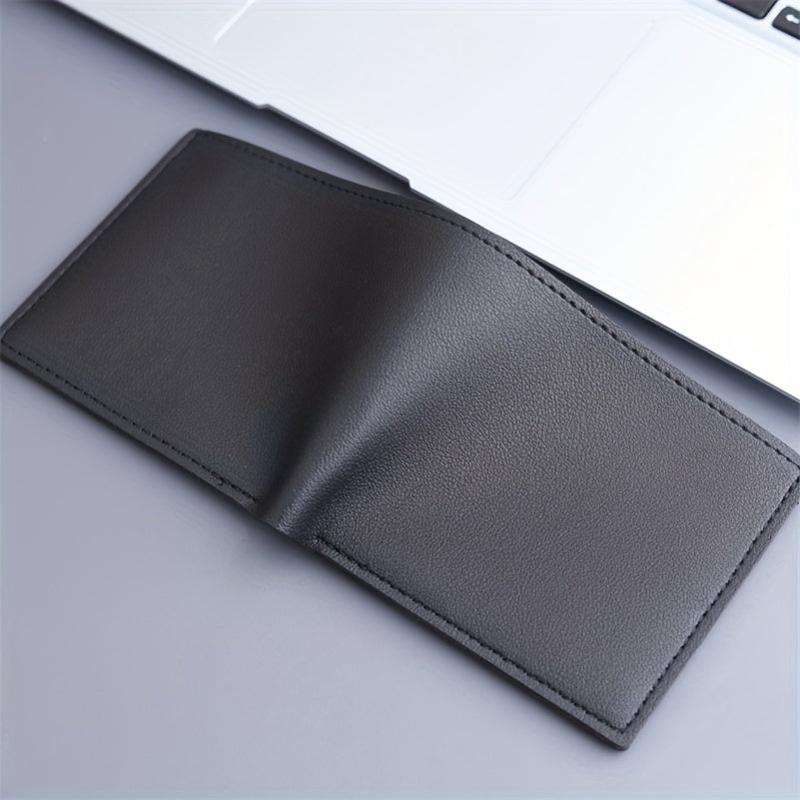 Men's PU Leather Credit Card Holder Wallet Case with 5 Card Slots