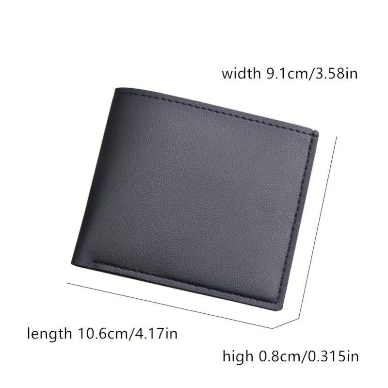 Men's PU Leather Credit Card Holder Wallet Case with 5 Card Slots