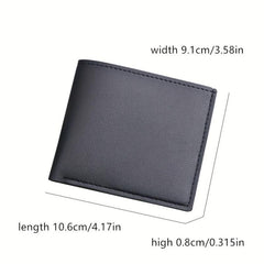 Men's PU Leather Credit Card Holder Wallet Case with 5 Card Slots