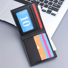 Men's PU Leather Credit Card Holder Wallet Case with 5 Card Slots