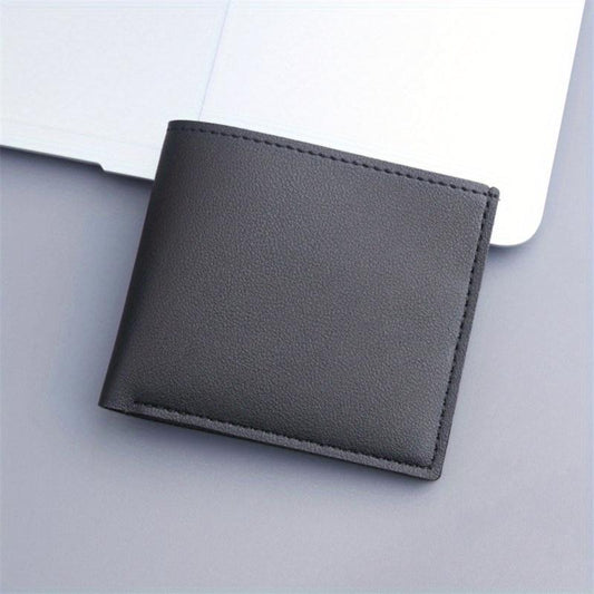 Men's PU Leather Credit Card Holder Wallet Case with 5 Card Slots