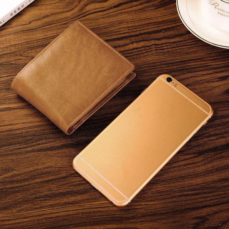 Men's RFID-Blocking Vintage Leather Wallet