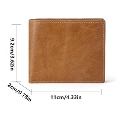 Men's RFID-Blocking Vintage Leather Wallet