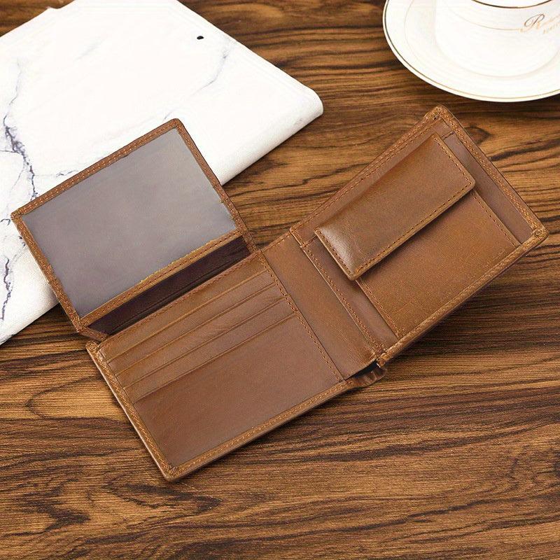 Men's RFID-Blocking Vintage Leather Wallet
