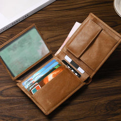 Men's RFID-Blocking Vintage Leather Wallet