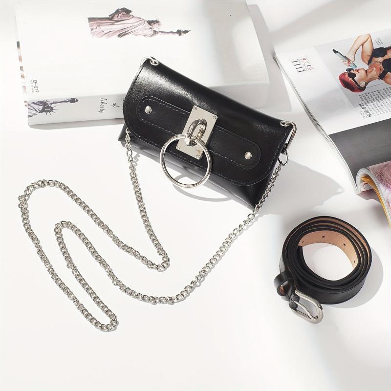Chain Decor Crossbody Bag for Women, Outdoor Waist Bag