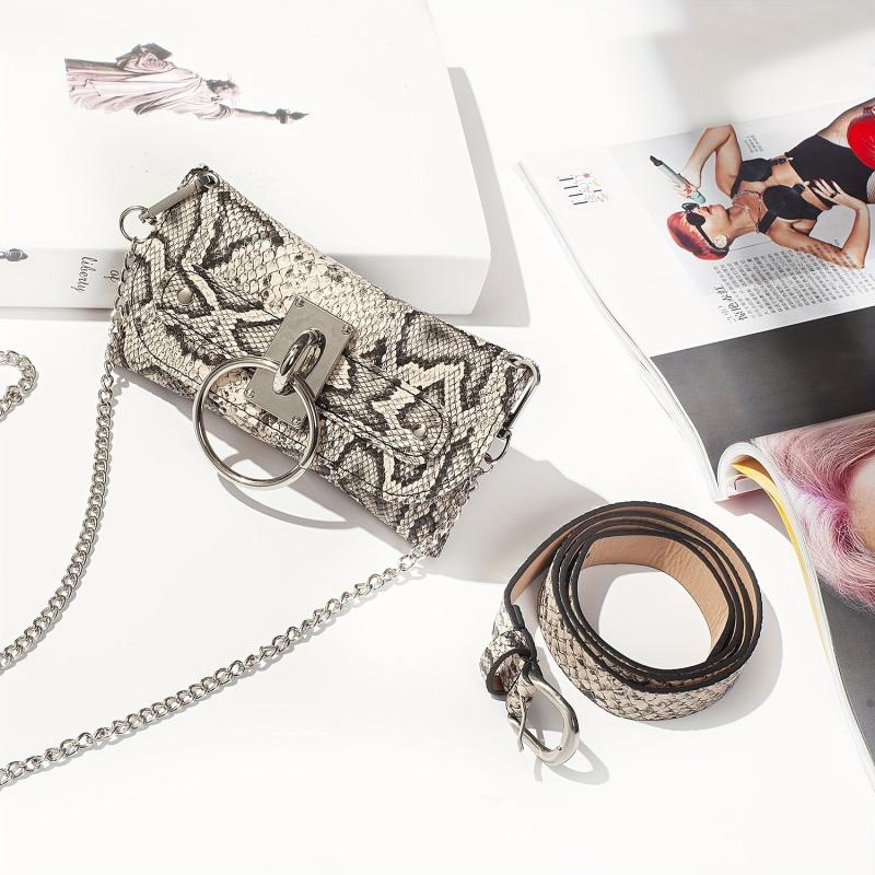 Chain Decor Crossbody Bag for Women, Outdoor Waist Bag