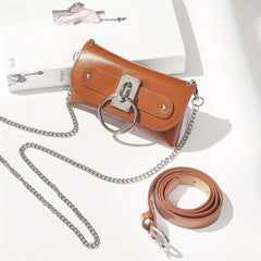 Chain Decor Crossbody Bag for Women, Outdoor Waist Bag