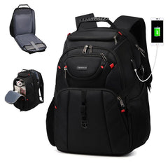 Waterproof Travel Laptop Backpack with USB Charging Port