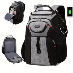Waterproof Travel Laptop Backpack with USB Charging Port