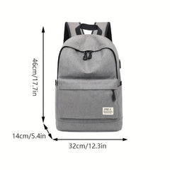 Casual School Bag Nylon Backpack Large Capacity Travel Bag