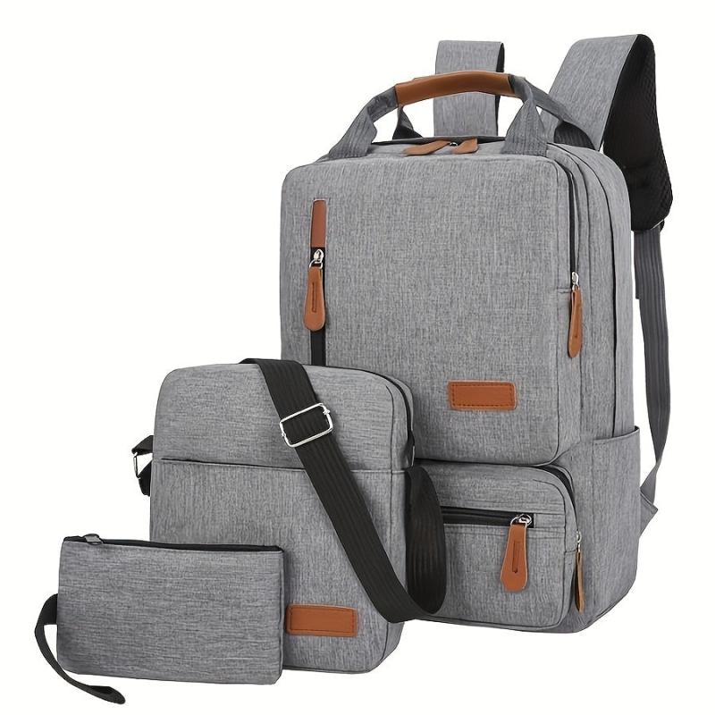 Men's Compartment Backpack Set Outdoor Sports Travel Clutch Bag Waterproof