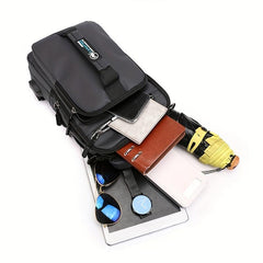 Men's Casual Chest Bag USB Charging Port Shoulder Bag