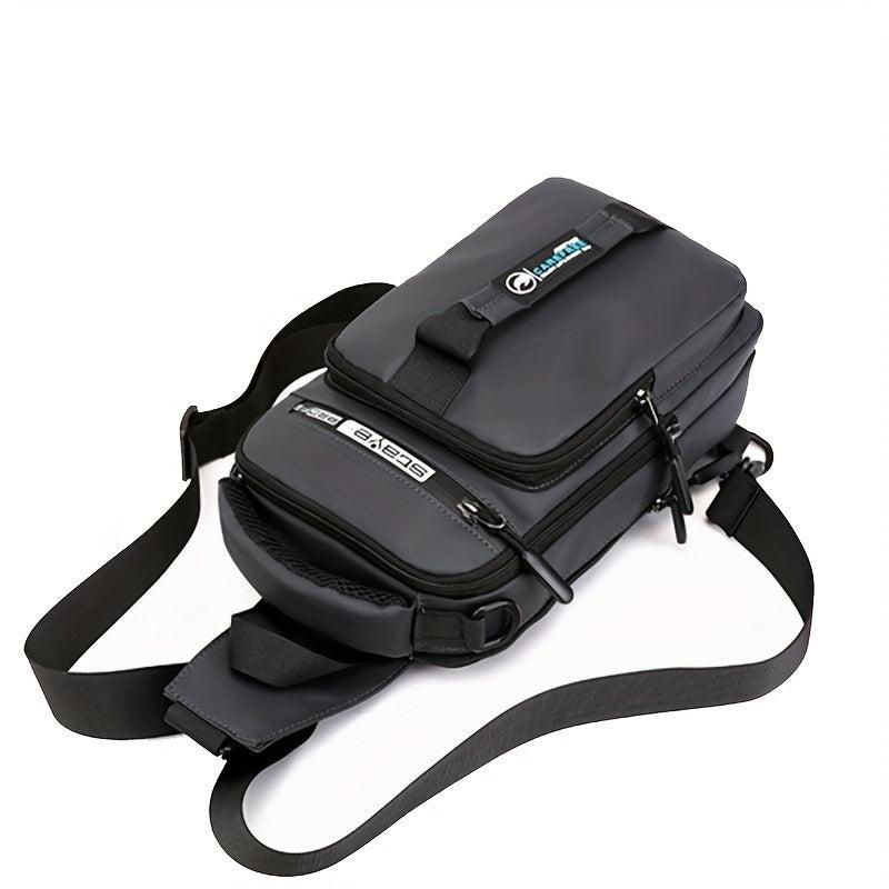 Men's Casual Chest Bag USB Charging Port Shoulder Bag