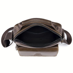 SCHLATUM Men's Cowhide Leather Shoulder Bag Crossbody Bag
