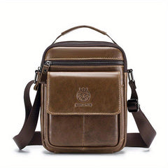 SCHLATUM Men's Cowhide Leather Shoulder Bag Crossbody Bag