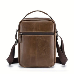 SCHLATUM Men's Cowhide Leather Shoulder Bag Crossbody Bag