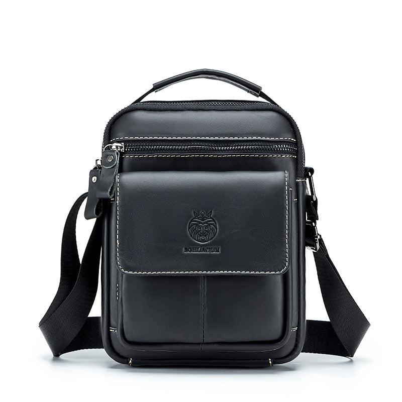 SCHLATUM Men's Cowhide Leather Shoulder Bag Crossbody Bag