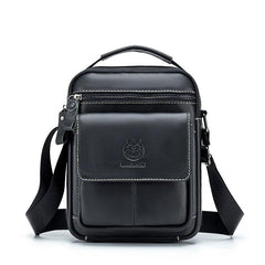 SCHLATUM Men's Cowhide Leather Shoulder Bag Crossbody Bag