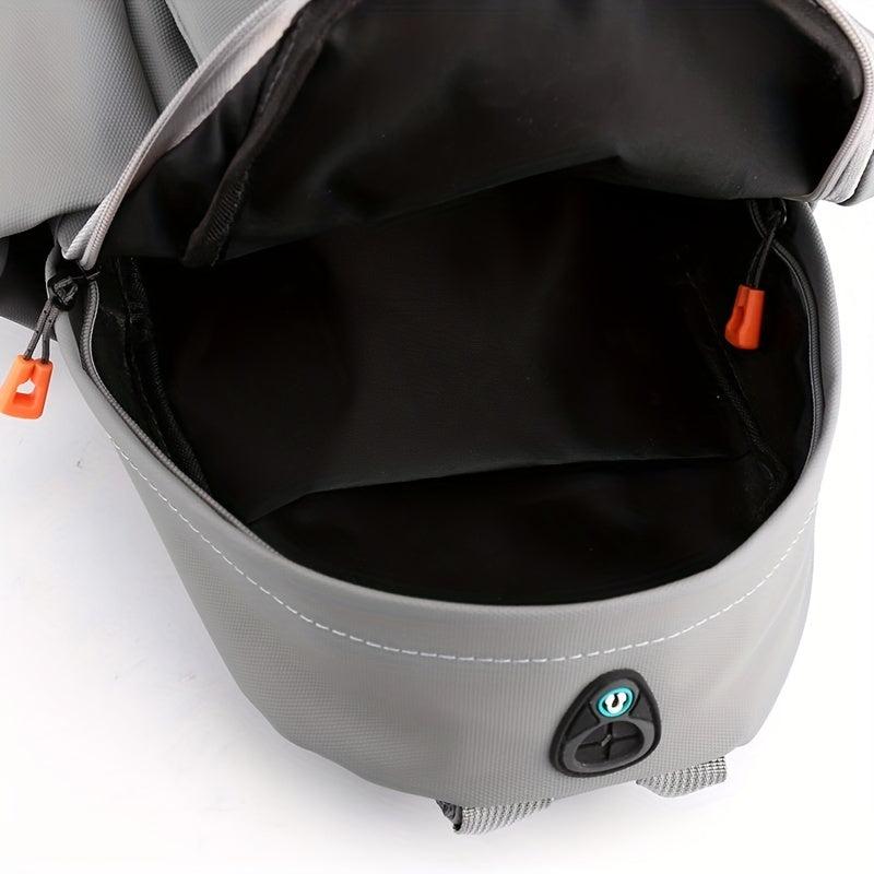 Men's Waterproof Chest Bag with Earphone Hole Multifunctional Travel Bag
