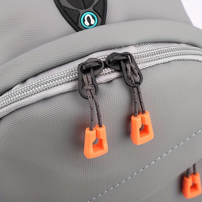 Men's Waterproof Chest Bag with Earphone Hole Multifunctional Travel Bag