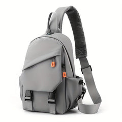 Men's Waterproof Chest Bag with Earphone Hole Multifunctional Travel Bag