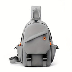 Men's Waterproof Chest Bag with Earphone Hole Multifunctional Travel Bag