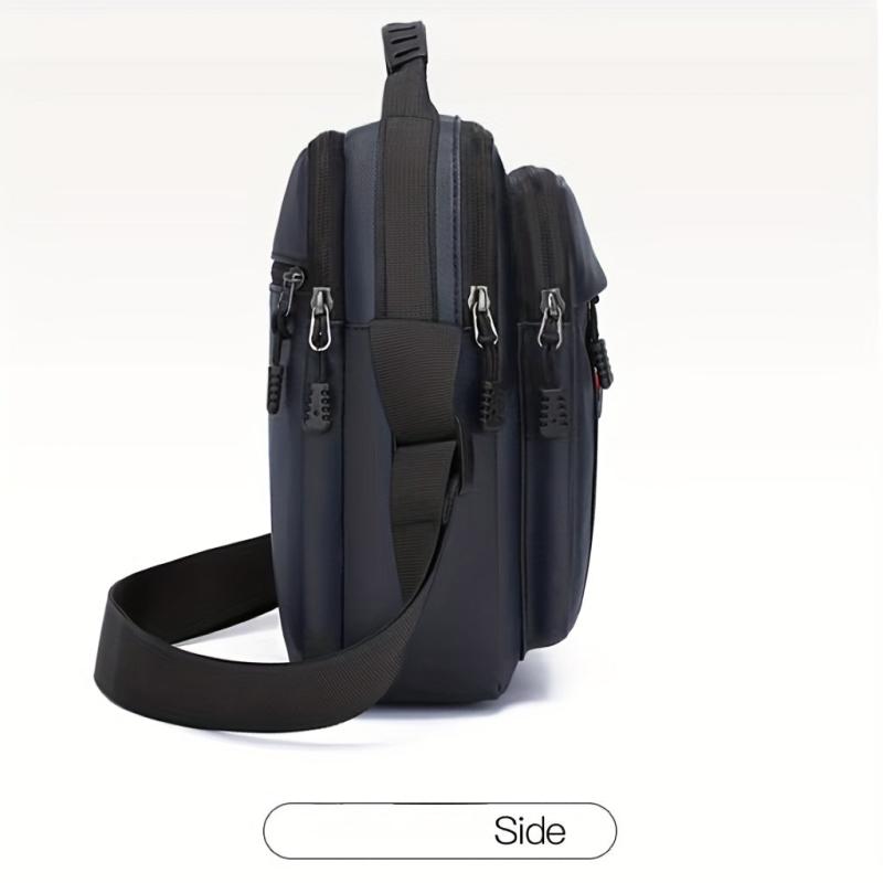Men's Canvas Shoulder Bag Crossbody Bag Large Capacity Messenger Bag