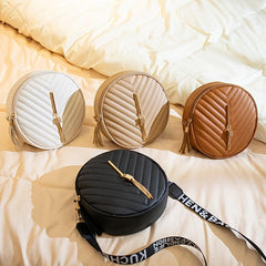 Small Crossbody Bag Tassel Quilted Coin Purse for Daily Travel Campus Office