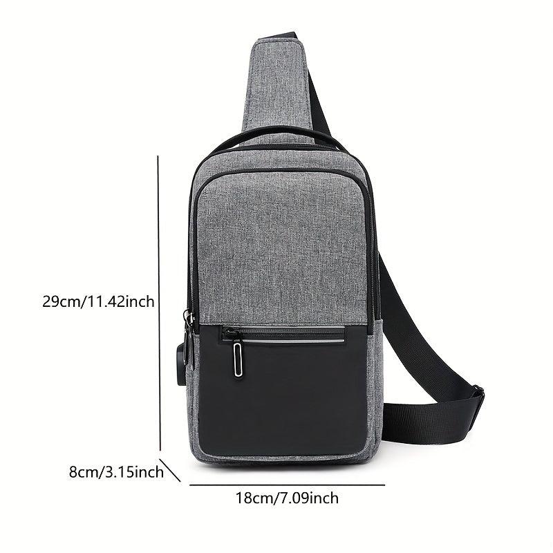 Men's Outdoor Waterproof Chest Bag Reflective Strap Shoulder Bag