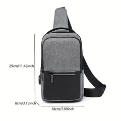 Men's Outdoor Waterproof Chest Bag Reflective Strap Shoulder Bag