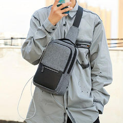 Men's Outdoor Waterproof Chest Bag Reflective Strap Shoulder Bag