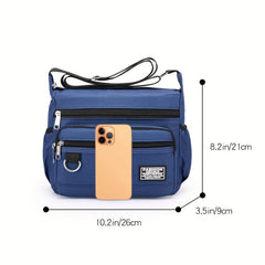 Men's Nylon Crossbody Large Capacity Travel Shoulder Bag